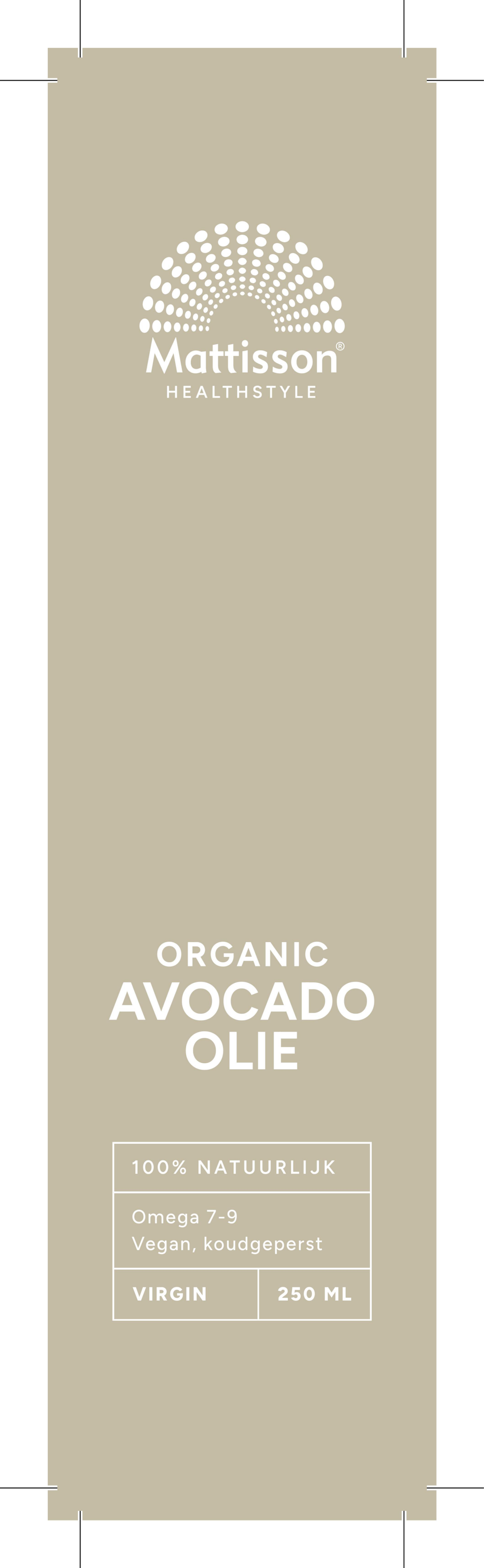Biologische Avocado Olie afbeelding van document #1, label