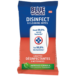 Blue Wonder Disinfect Schoonmaakdoekjes 72ST