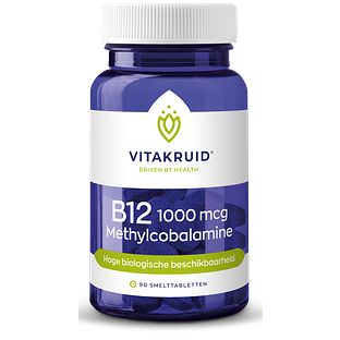 Vitakruid B12 1000 mcg Actief Methylcobalamine Vitamine 90TB