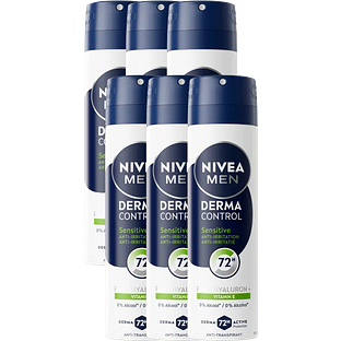 Nivea Men Derma Control Sensitive Deodorant Spray Multiverpakking 6x150ML