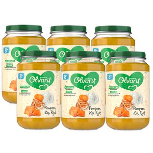 Olvarit 8m+ Pompoen Kip Rijst 200GR