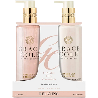 Grace Cole Ginger Lily & Mandarin Pampering Hand Care Duo 600ML