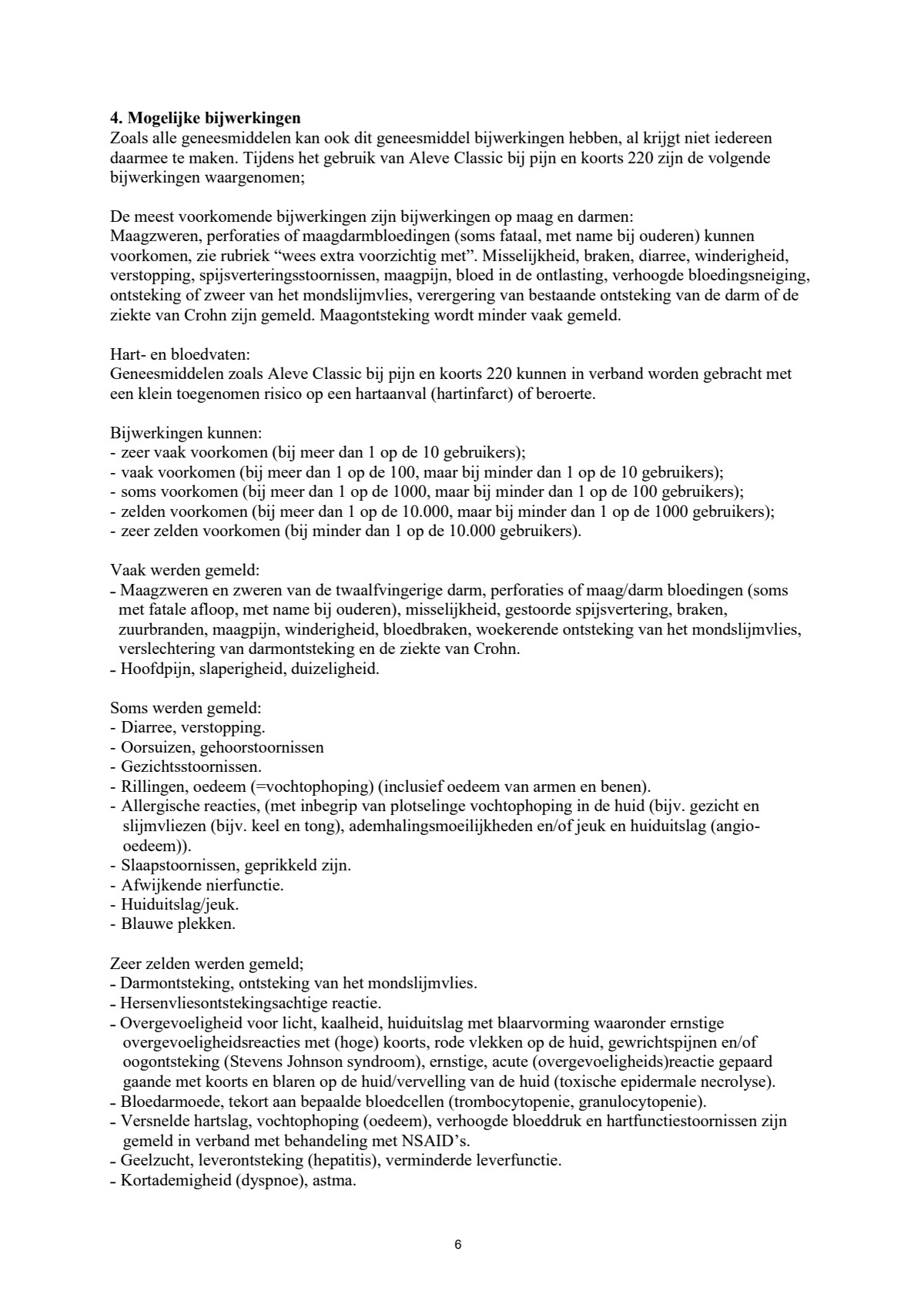 Classic 220mg Tabletten afbeelding van document #6, leaflet