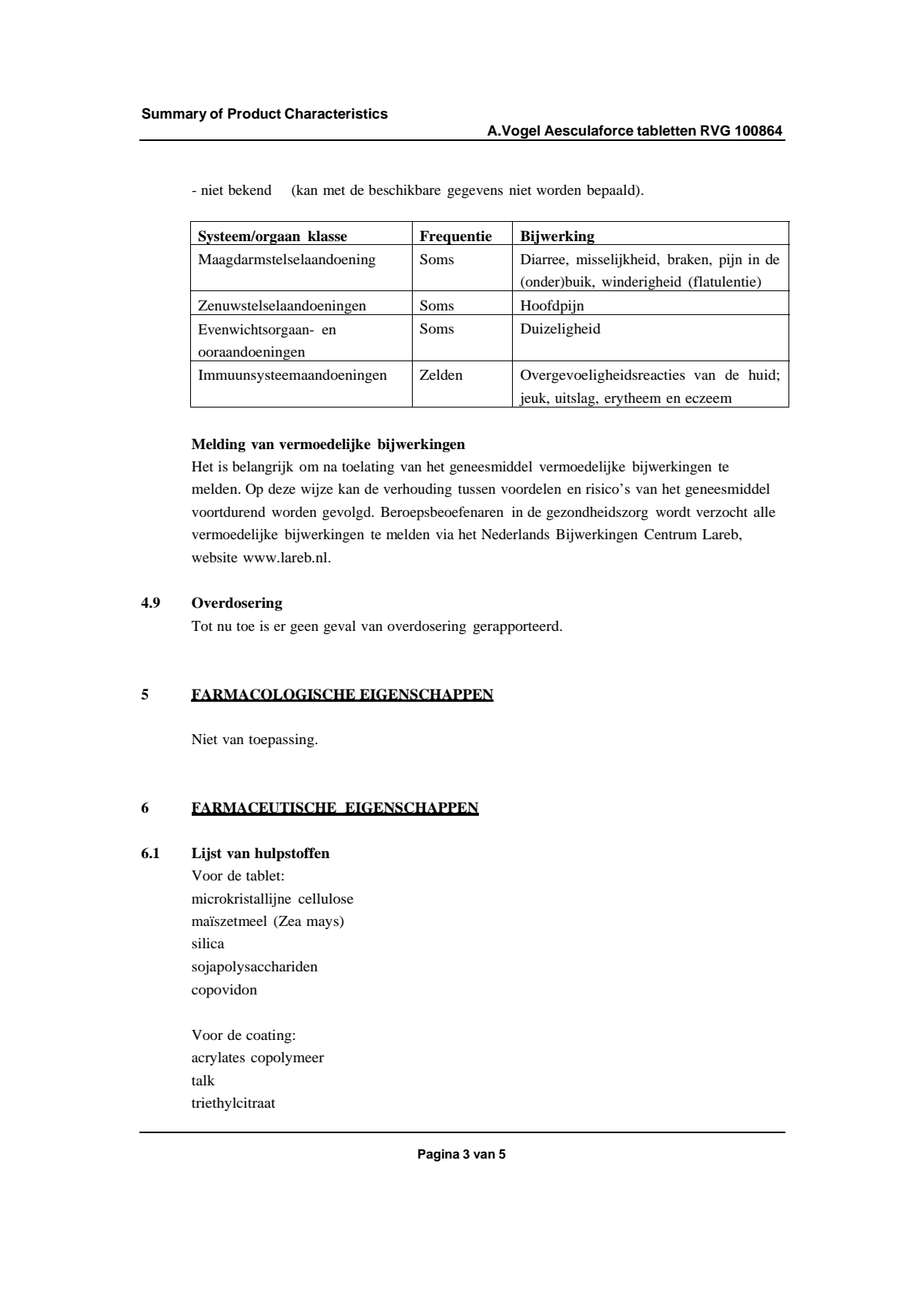 Aesculaforce Tabletten afbeelding van document #3, leaflet