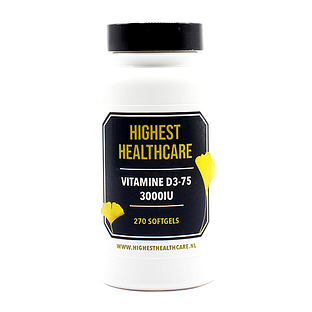 Highest Healthcare Vitamine D3-75 3000IU Softgels 270CP
