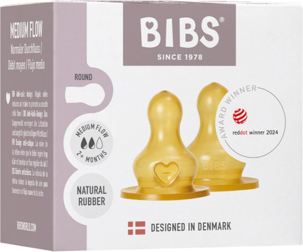 BIBS Medium Flow 2+ Maanden Flessenspenen afbeelding