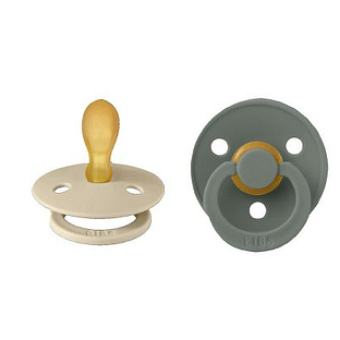 BIBS Fopspeen 0-6 Maanden Symmetrical Vanilla/Pine 2ST