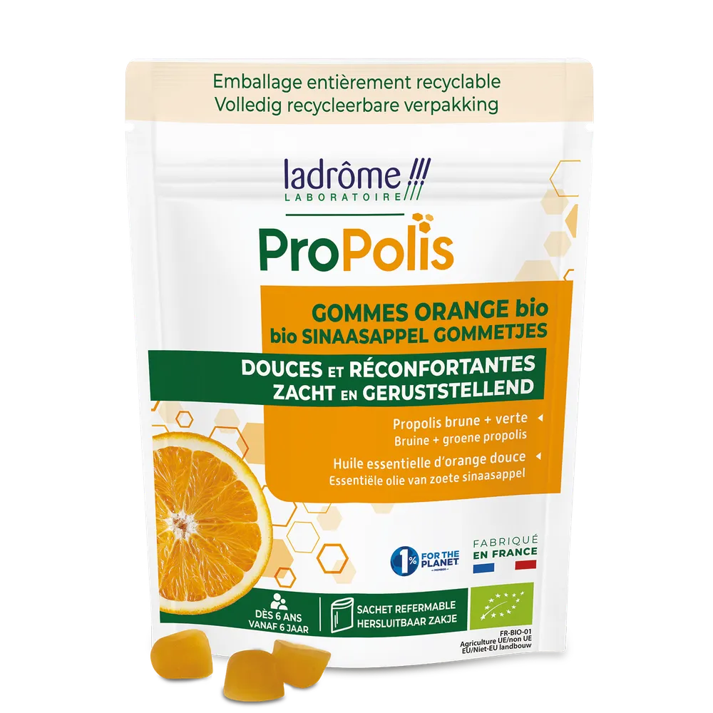 Ladrôme Propolis Sinaasappel Gommetjes Bio 45GR