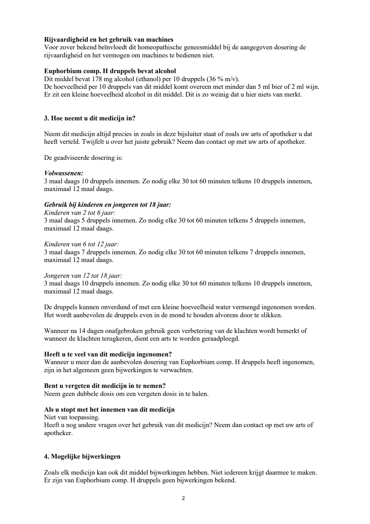 Euphorbium Compositum Druppels afbeelding van document #2, leaflet