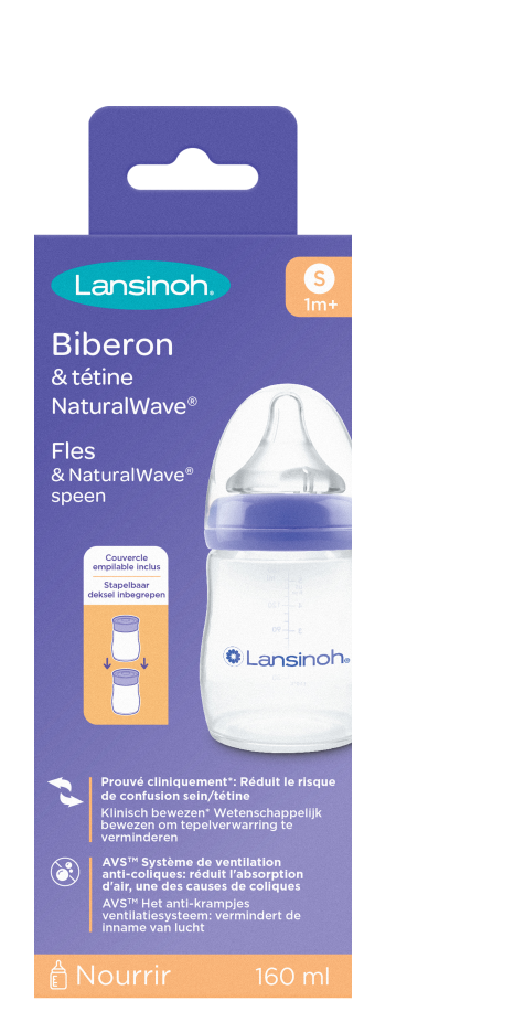 Lansinoh Natural Waves Drinkfles 160ml afbeelding