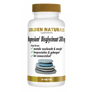Golden Naturals Magnesium Bisglycinaat 300mg Tabletten 60TB