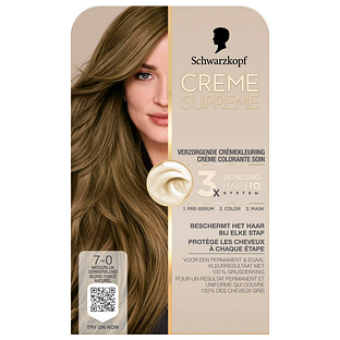 Schwarzkopf Creme Supreme Crèmekleuring 7-0 Natuurlijk Donkerblond 1ST Schwarzkopf Creme Supreme Crèmekleuring 7-0 Natuurlijk Donkerblond 1ST