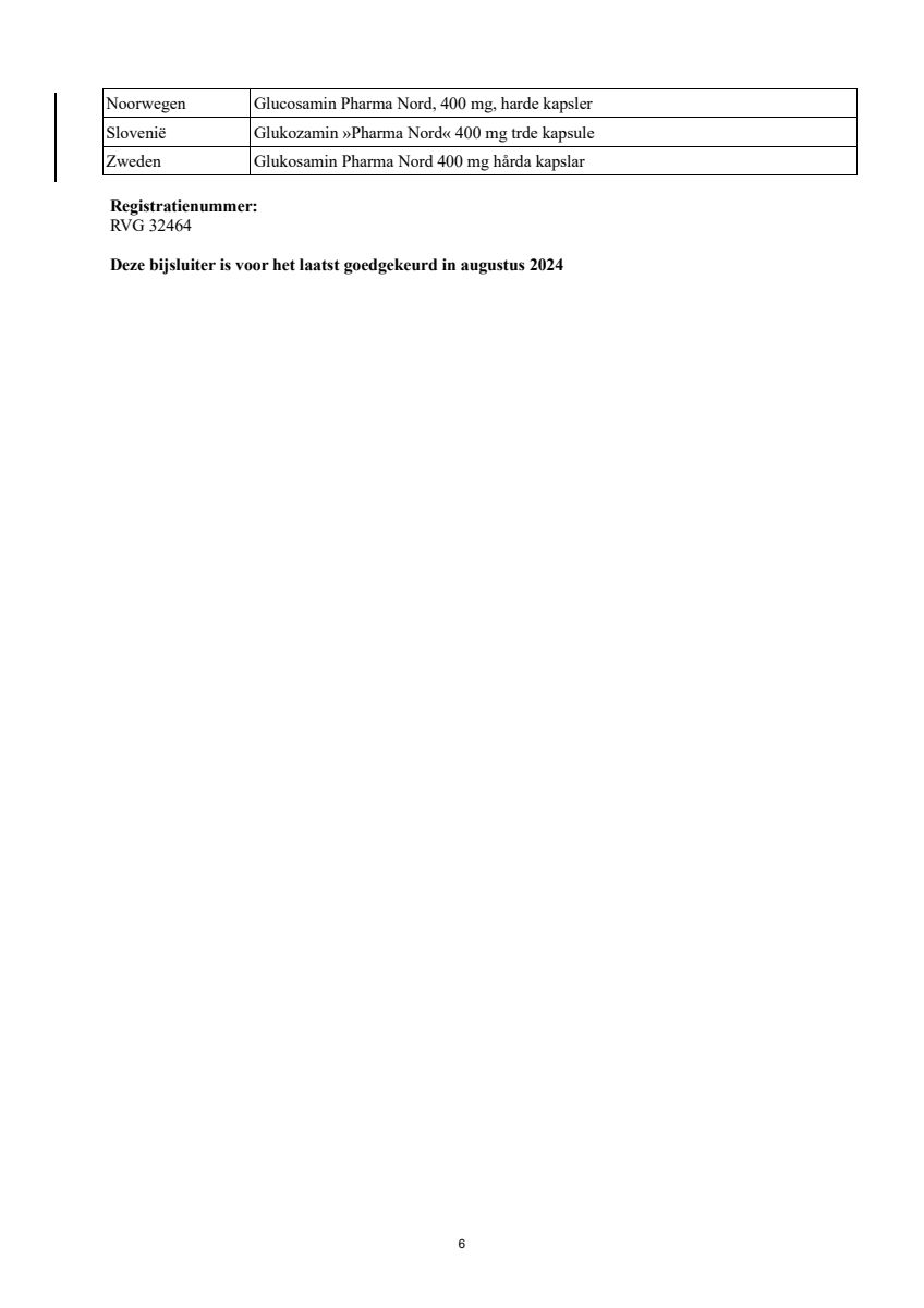 Glucosamine 400mg Capsules afbeelding van document #6, leaflet