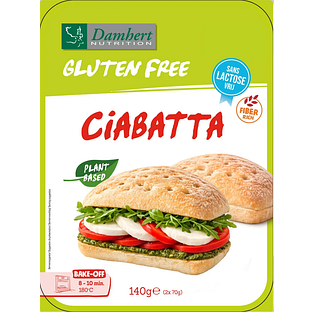 Damhert Glutenvrije Ciabatta 140GR Damhert Glutenvrije Ciabatta 140GR