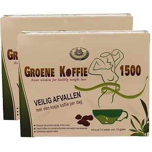 ML Producten Groene Koffie 1500 Duo 2x14ST ML Producten Groene Koffie 1500 Duo 2x14ST