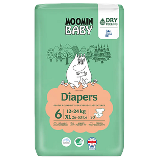 Moomin Baby Luiers Maat 6 12-24 KG 30ST Moomin Baby Luiers Maat 6 12-24 KG 30ST