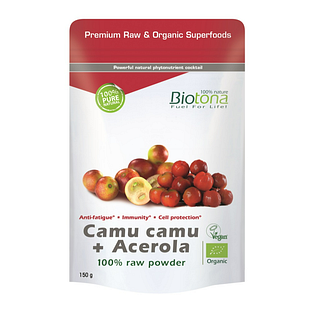 Biotona Biologische Camu Camu Acerola Raw Poeder 150GR Biotona Biologische Camu Camu Acerola Raw Poeder 150GR