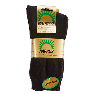 Naproz Thermo Sokken Zwart Maat 39-42 3 Paar 3PR