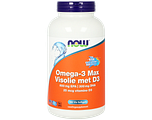 NOW Omega-3 Max Visolie met D3 Softgels 180SG