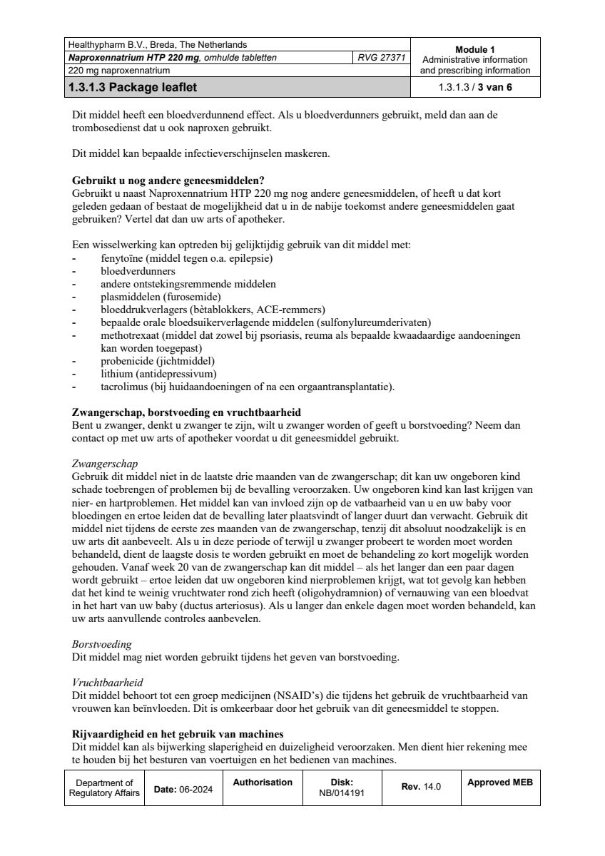 Naproxennatrium 220mg Tabletten afbeelding van document #3, leaflet