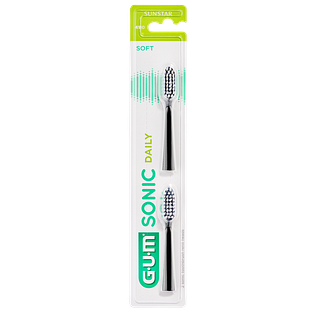 GUM Sonic Act Opzetborstel Zwart 2ST
