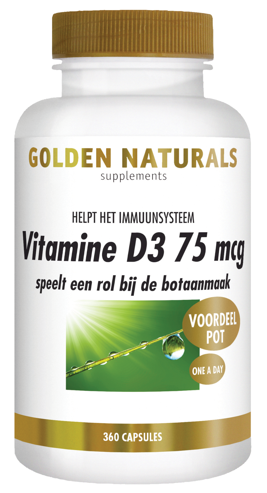 Golden Naturals Vitamine D3 75mcg Capsules