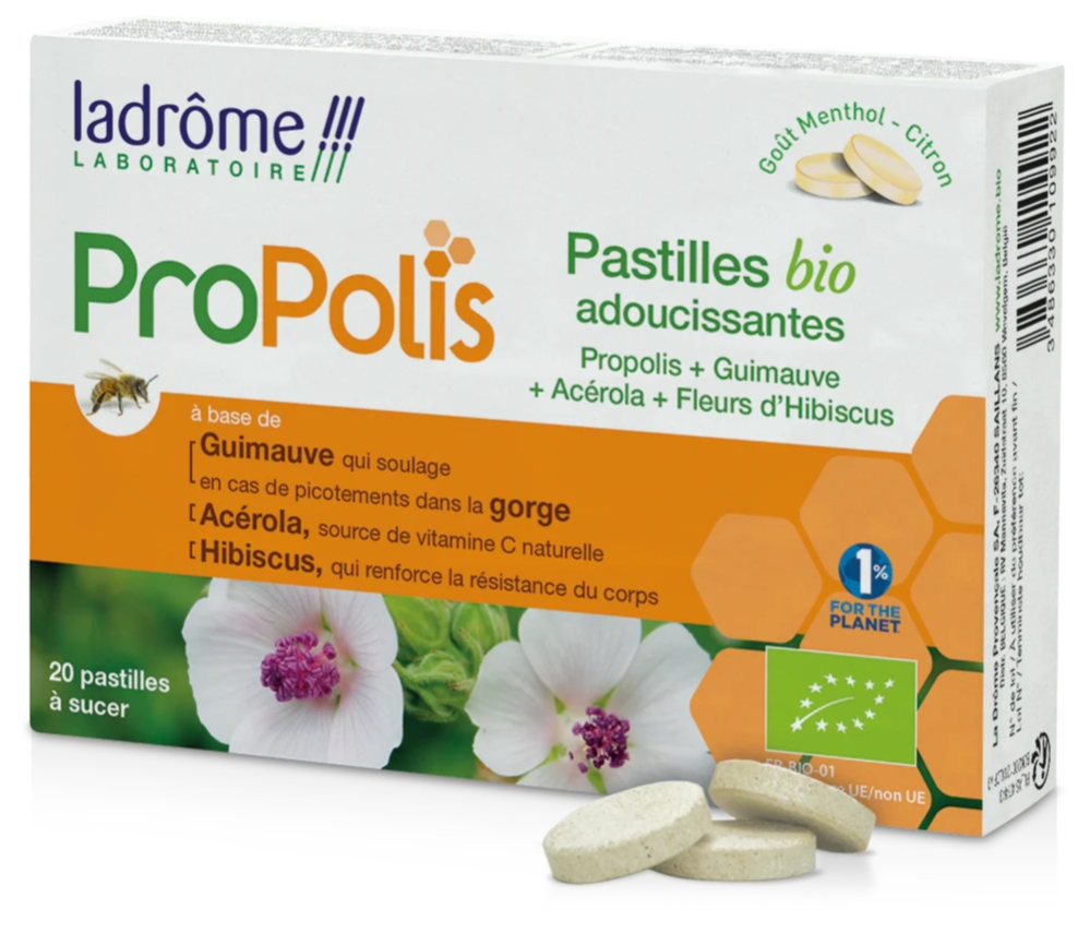 Ladrôme Propolis + Hibiscus + Acerola Pastilles afbeelding