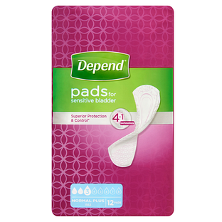 Depend Pads Normal Plus 12ST