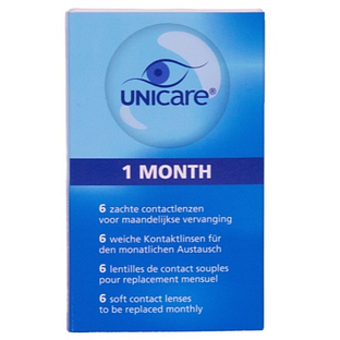 Unicare 1 Month 6 Zachte Contactlenzen -1.25 6ST