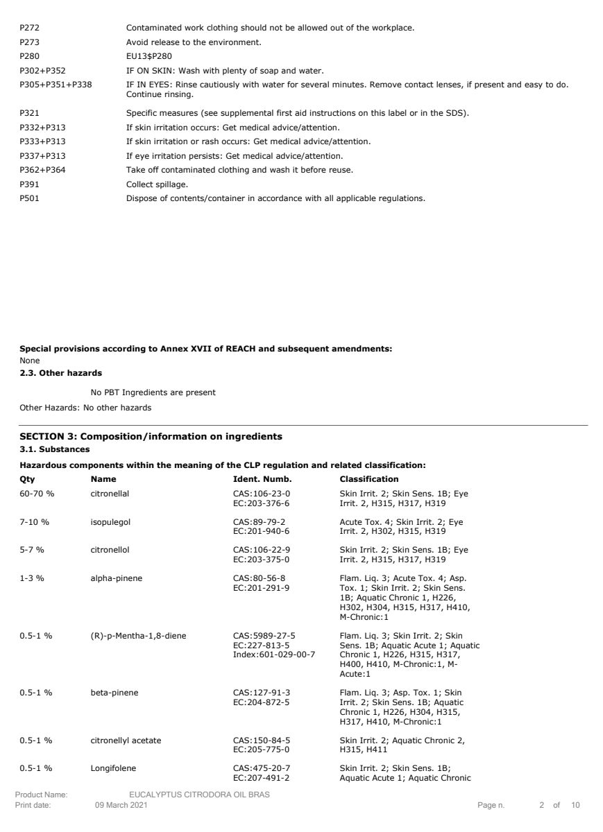 Essentiële Olie Citroen Eucalyptus afbeelding van document #2, label