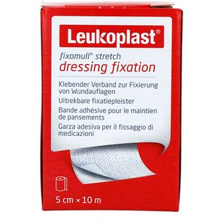 Leukoplast Fixomull Stretch fixatiepleister 10m x 5cm 1ST Leukoplast Fixomull Stretch fixatiepleister 10m x 5cm 1ST