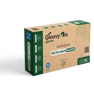 Gloovy Eco Recyclebare Handschoenen Blauw XL 100ST