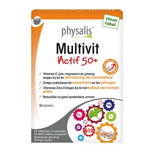 Physalis Multivit Actif 50+ Tabletten 30TB Physalis Multivit Actif 50+ Tabletten 30TB