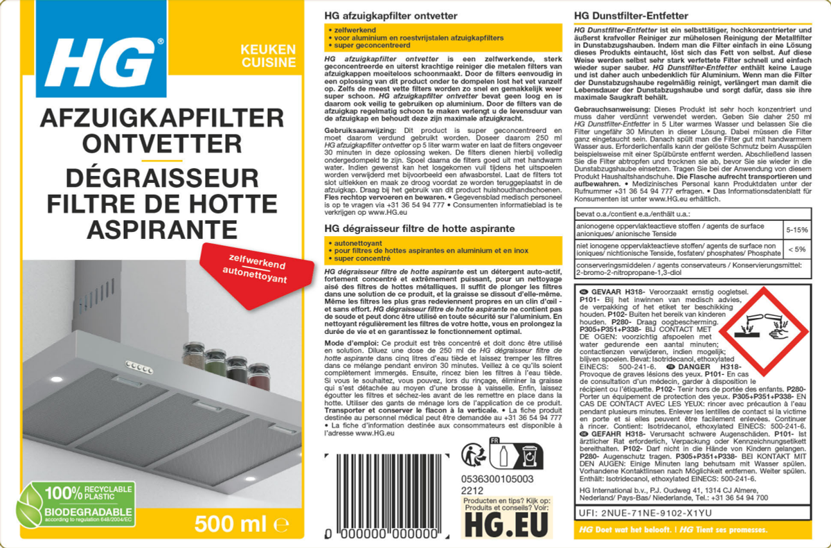Keuken Afzuigkapfilter Ontvetter afbeelding van document #1, label