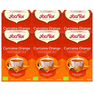 Yogi Tea Curcuma Orange thee Voordeelverpakking 6x17ST