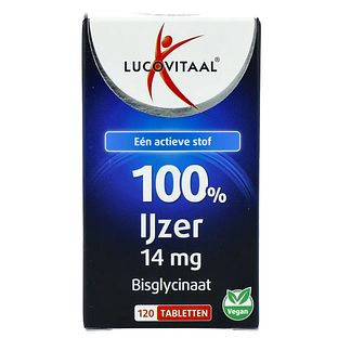 Lucovitaal 100% IJzer 14 mg Bisglycinaat Tabletten 120TB