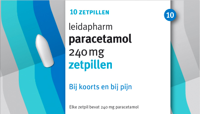 Leidapharm Paracetamol Zetpil 240mg afbeelding