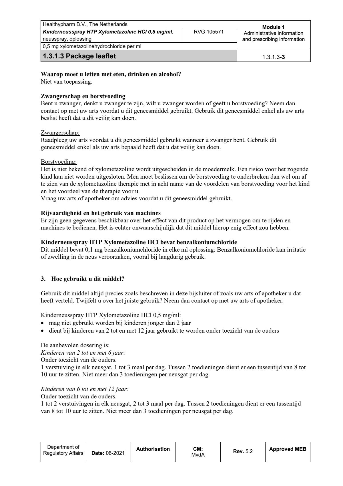 Neusspray Kind 0.5mg/ml afbeelding van document #3, leaflet
