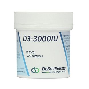 DeBa Pharma Vitamine D3-3000 IU 75 Mcg Softgels 120SG