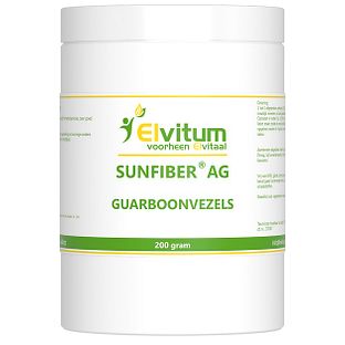 Elvitum Sunfiber AG Guarboonvezels Poeder 200GR Elvitum Sunfiber AG Guarboonvezels Poeder 200GR