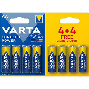 Varta Longlife Power AA Batterijen 8ST