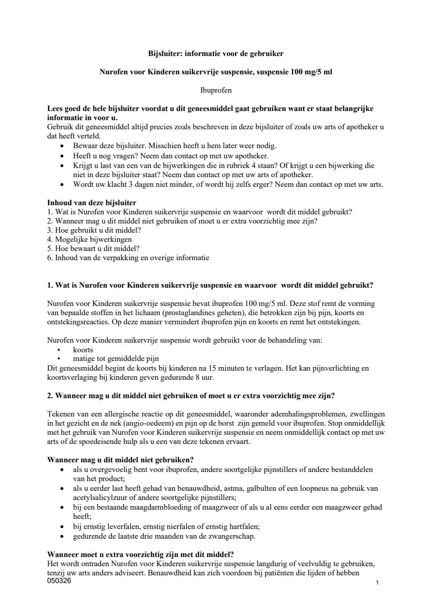 Kinderen Suspensie Suikervrij Vanaf 3 Maanden afbeelding van document #1, leaflet