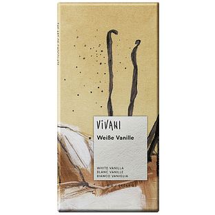 Vivani Chocoladereep Wit met Vanille 80GR
