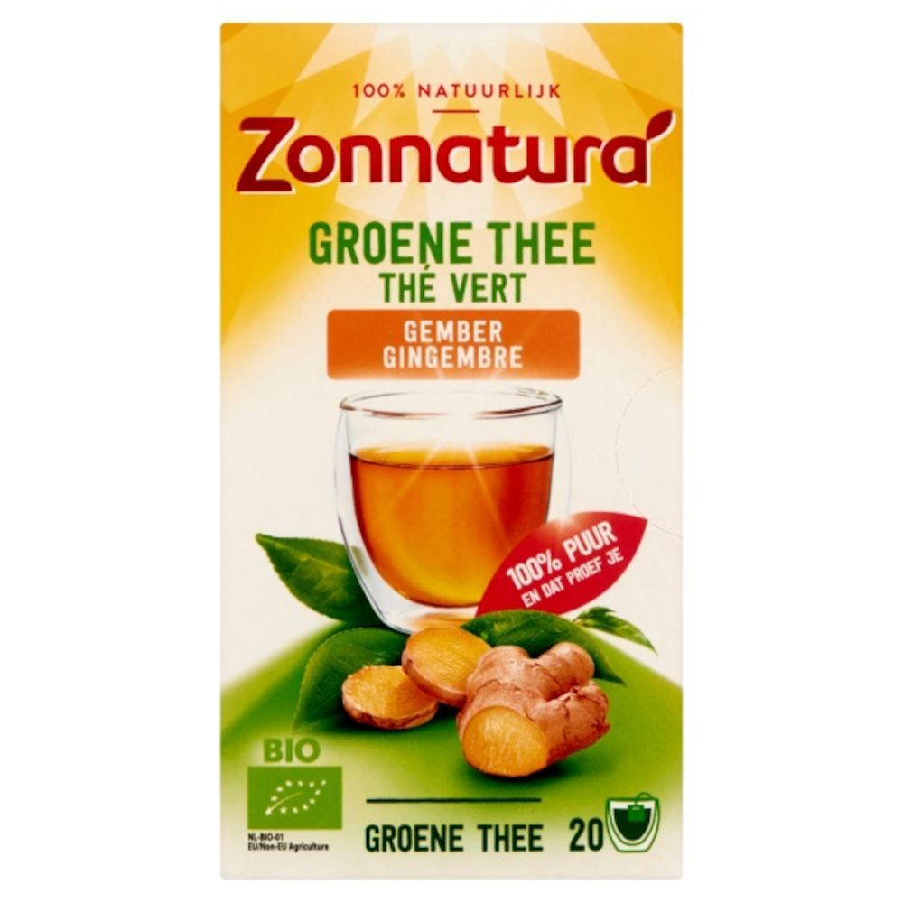 Zonnatura Groene Thee met Gember 20ST