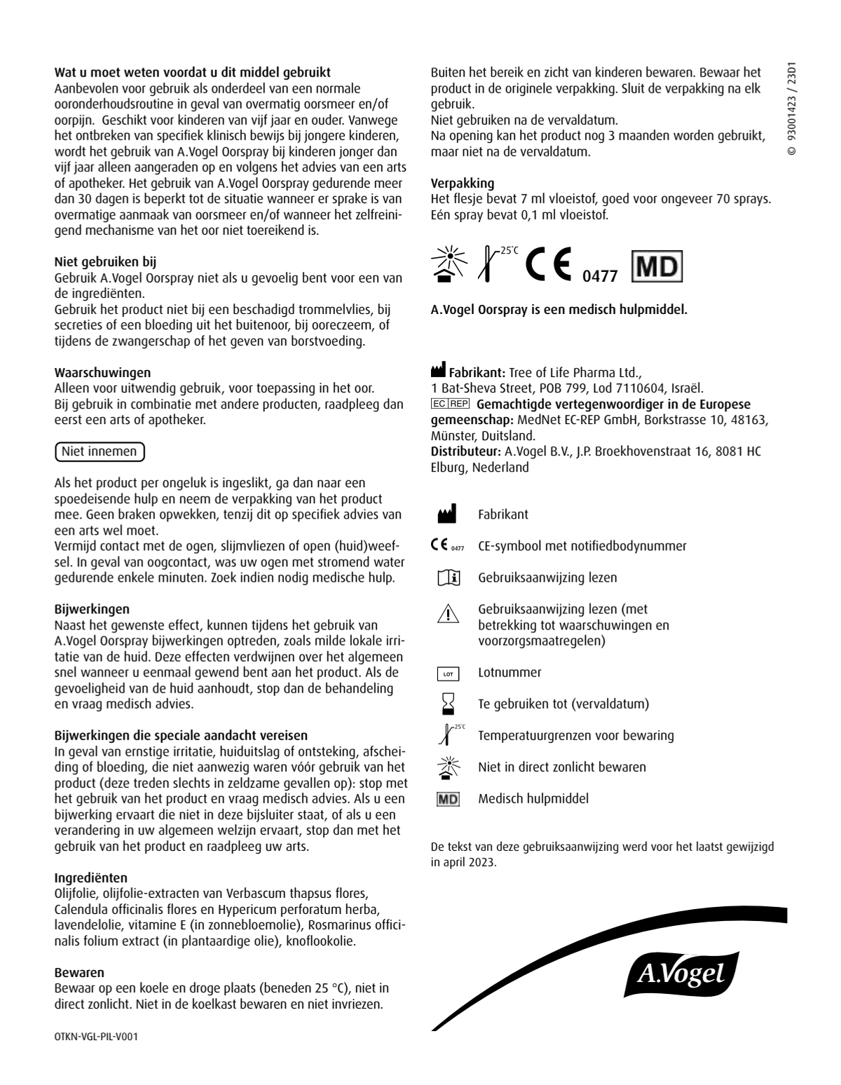 Oorspray Oorpijn afbeelding van document #2, instructions