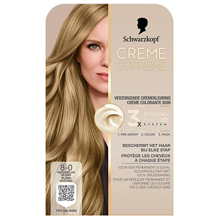 Schwarzkopf Creme Supreme Crèmekleuring 8-0 Natuurlijk Blond 1ST