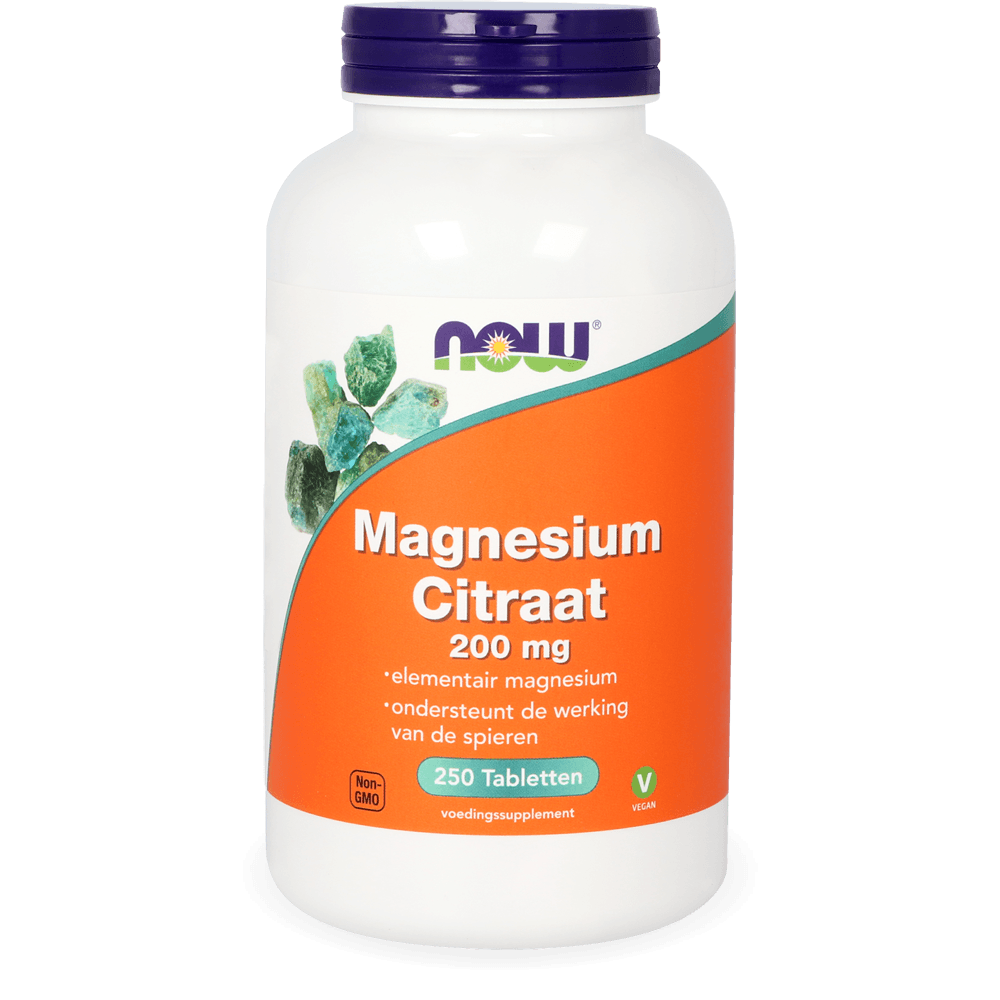NOW Magnesium Citraat 200mg Tabletten afbeelding 1