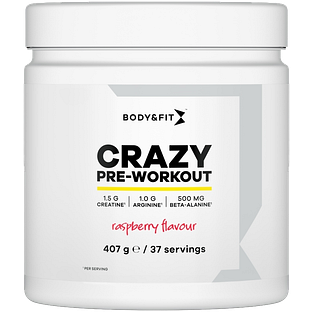 Body & Fit Crazy Pre-Workout Frambozen 407GR