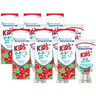 Sensodyne Proglasur Kids Aardbeiensmaak Tandpasta 0-6 Jaar Multiverpakking 6x50ML