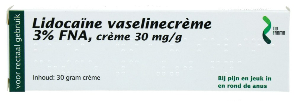 Tiofarma Lidocaïne Vaselinecrème 3% FNA afbeelding